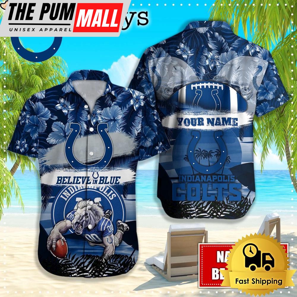 Indianapolis Colts Mascot Football Hawaiian Shirt, NFL Aloha Shirts