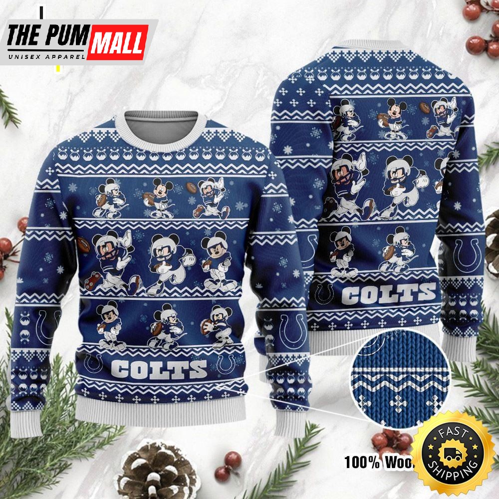 Indianapolis Colts Mickey Mouse Ugly Christmas Sweater, Perfect Holiday Gift