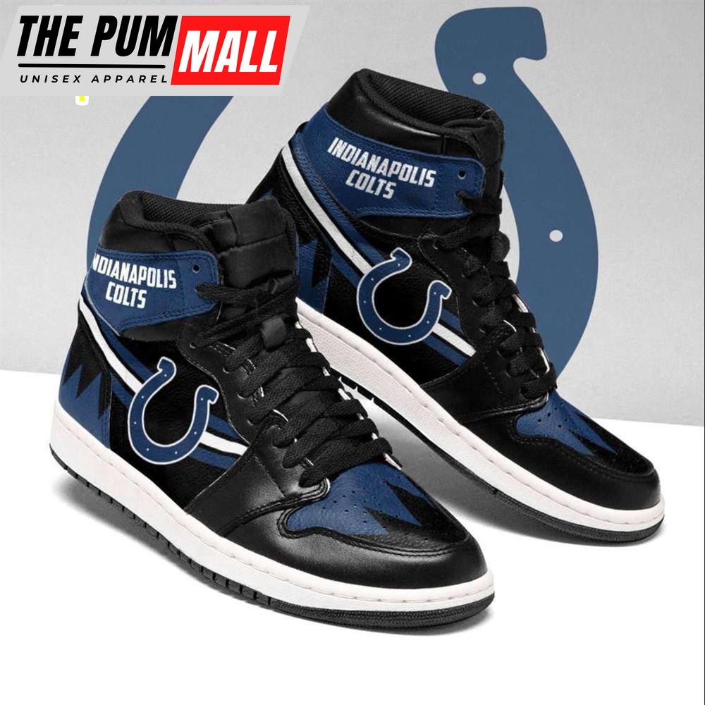 Indianapolis Colts NFL Black Navy JD1 Boot Sneakers Shoes
