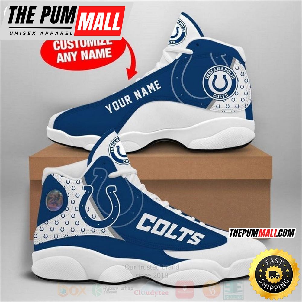 Indianapolis Colts Nfl Custom Name Air Jd 13 Shoes
