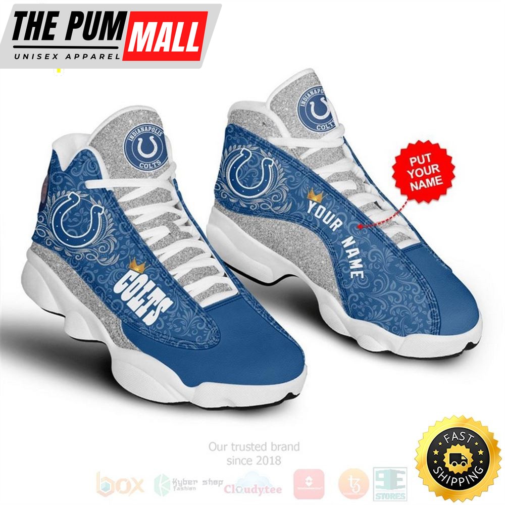 Indianapolis Colts Nfl Custom Name Air Jd 13 Shoes 2