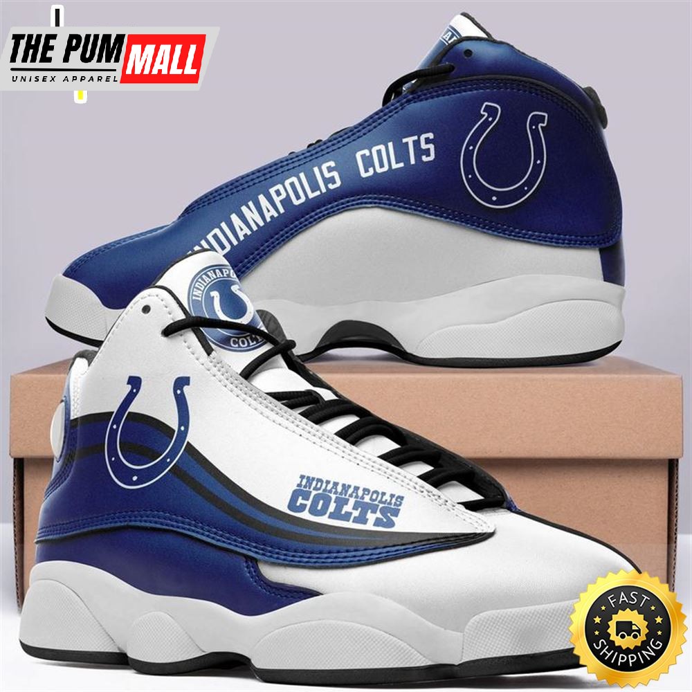 Indianapolis Colts Nfl Ver 6 Air Jd 13 Sneaker