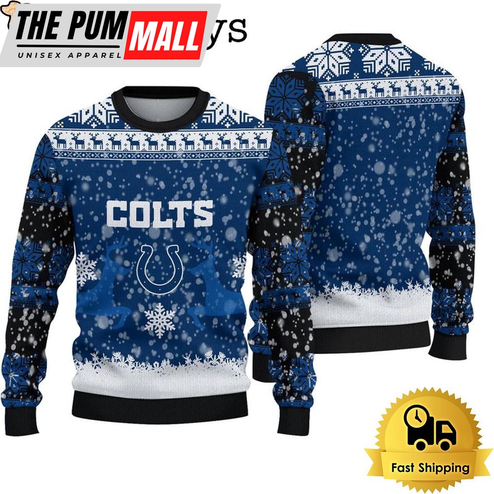 Indianapolis Colts Reindeer Football Ugly Christmas Sweater