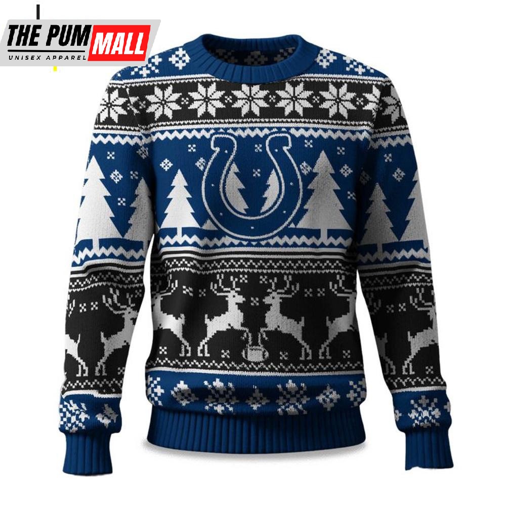 Indianapolis Colts Reindeer Football Ugly Christmas Sweater