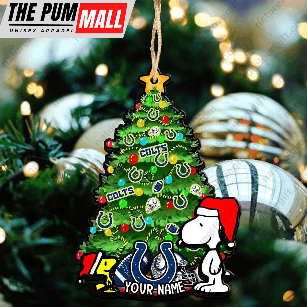 Indianapolis Colts Snoopy Peanuts Custom Christmas Ornament Xmas Tree Decorations Limited Edition