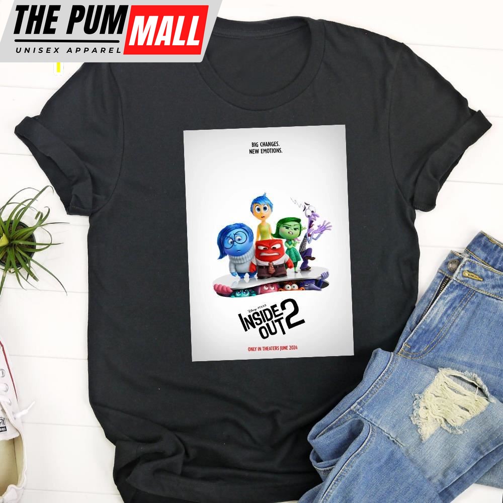 Inside Out 2 June 2025 Disney Reveals New Poster Unisex T-shirt