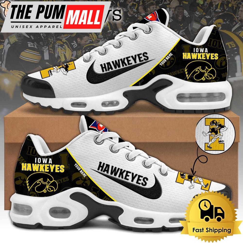 Iowa Hawkeyes Football Mascot Symbol Custom Air Max Plus Shoes