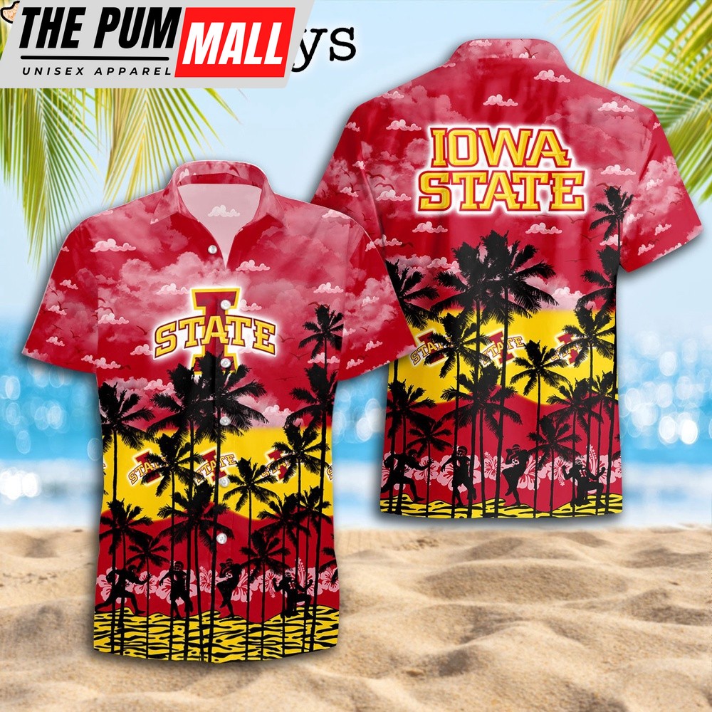 Iowa State Cyclones Palms Tree Hawaiian Shirt