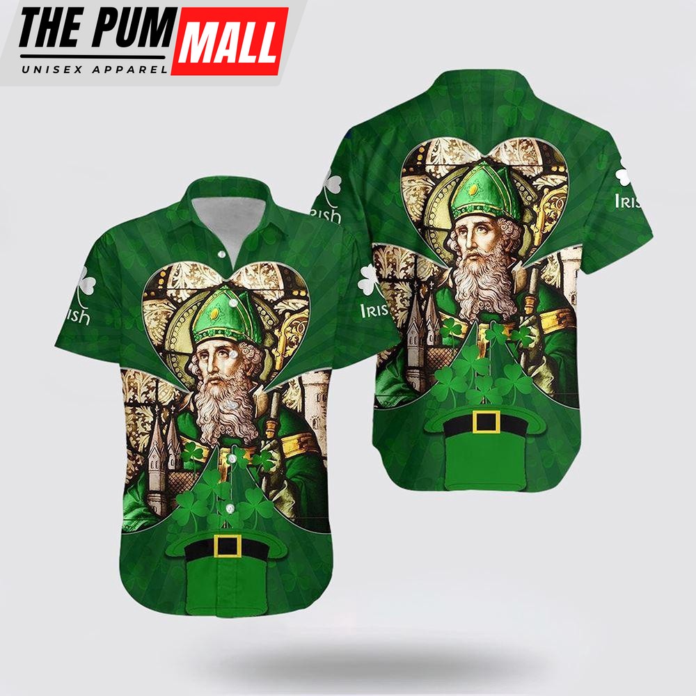 Ireland Hawaiian Shirt Saint Patricks Day, St Patricks Day Shirts, Shamrock Hawaiian Shirt
