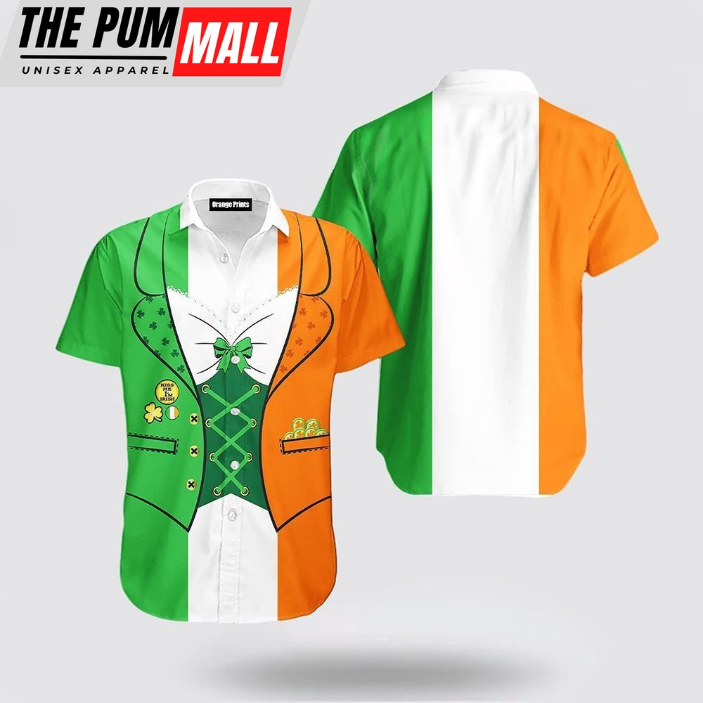 Irish Saint Patrick Day Costume Hawaiian Shirt, St Patricks Day Shirts, Shamrock Hawaiian Shirt