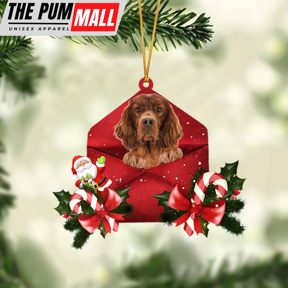 Irish Setter Christmas Letter Ornament – Car Ornament – Gifts For Pet Owners Limited Edition