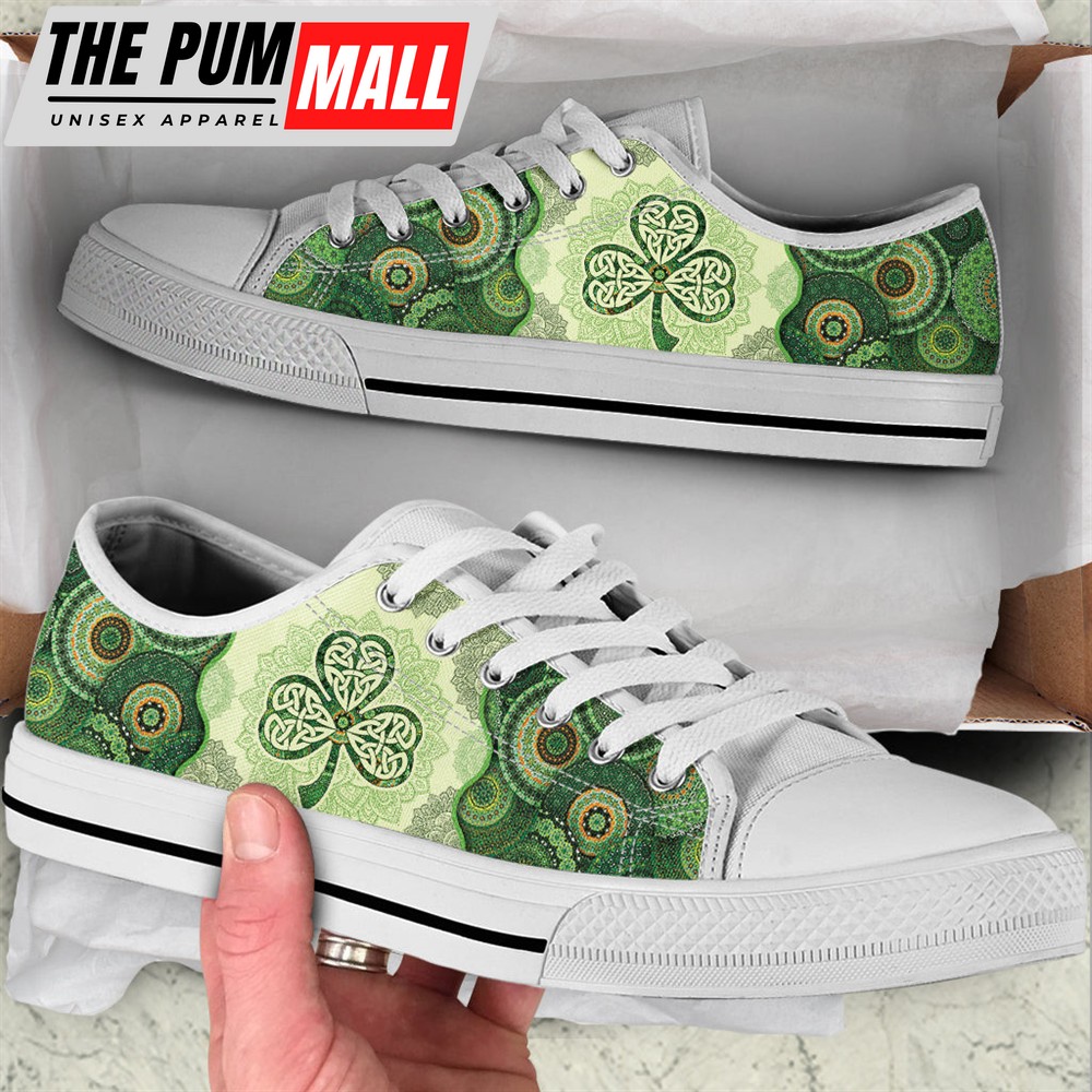 Irish Shamrock Celtic Vintage Mandala Low Top Shoes – St. Patrick’s Day Gifts Casual Shoes Gift For Adults