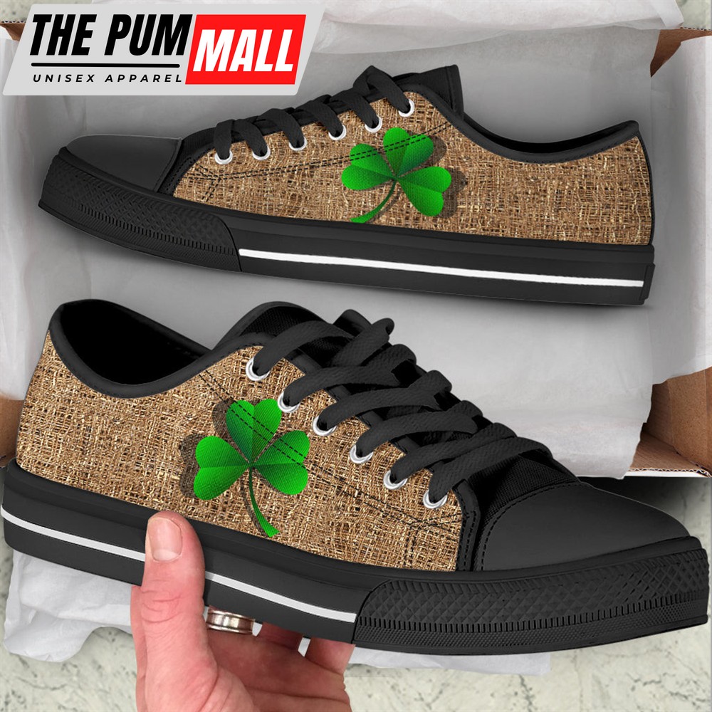irish-shamrock-on-organic-weave-low-top-black-shoes-canvas-print-lowtop-casual-dsxqdmp9 Irish Shamrock On Organic Weave Low Top Black Shoes – Canvas Print Lowtop Casual Shoes – Irish Gift St.Patrick’s Day
