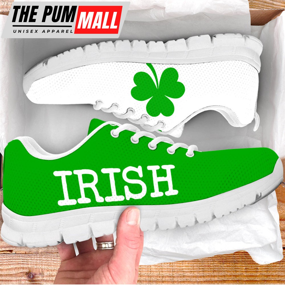 Irish Shamrock Vector Sneaker Fashion Comfortable Shoes Walking Running Lightweight Casual Shoes St. Patrick’s Day Gift Malalan