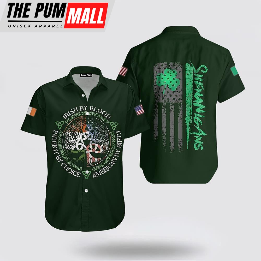 Irish St.Patrick Day Hawaiian Shirt, St Patricks Day Shirts, Shamrock Hawaiian Shirt