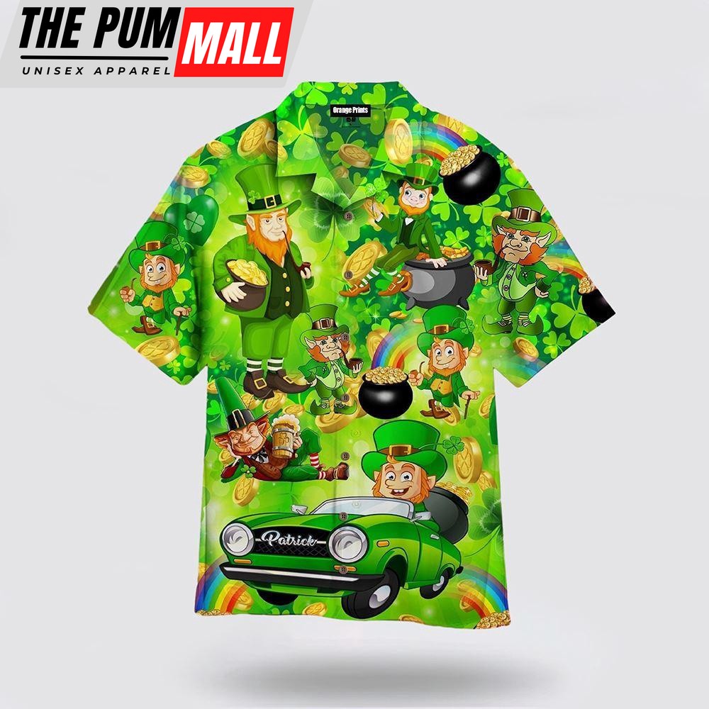 Irish Wish You A Happy Saint Patrick’s Day Hawaiian Shirt, St Patricks Day Shirts, Shamrock Hawaiian Shirt