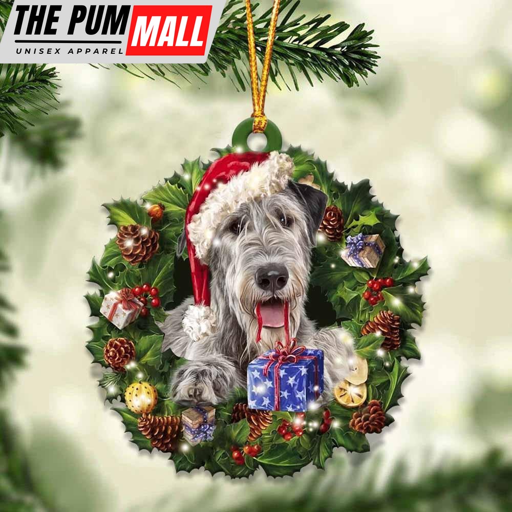 Irish Wolfhound And Christmas Ornament – Acrylic Dog Ornament – Gifts For Dog Lovers Limited Edition