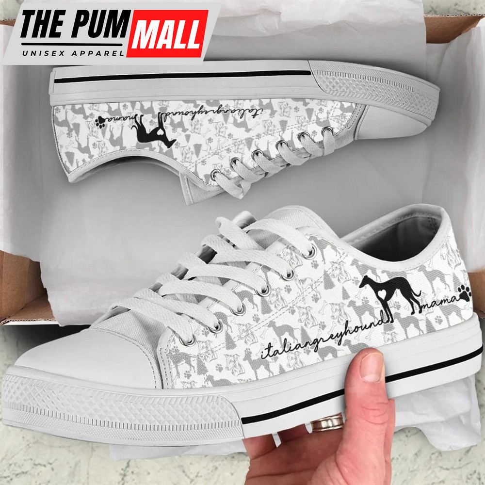 Italian Greyhound Low Top Shoes – Sneaker For Dog Walking – Dog Lovers Gifts for Him or Her