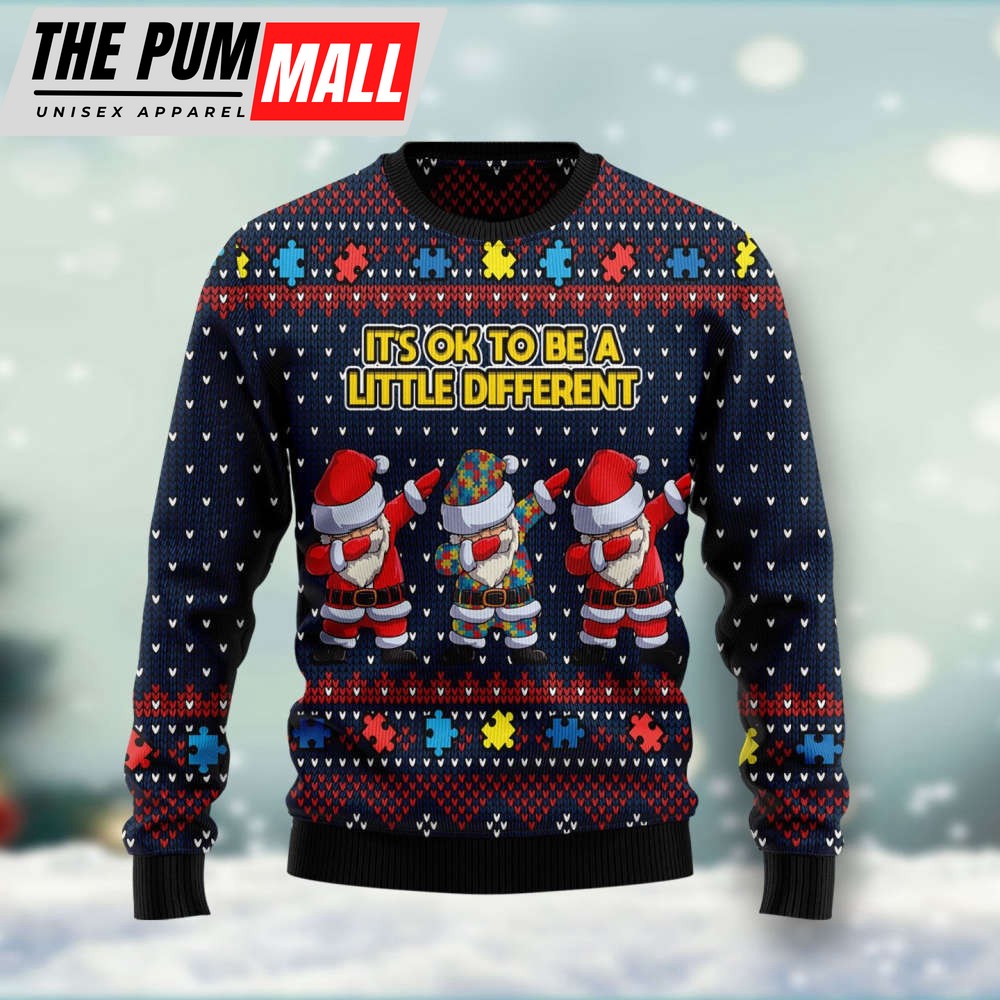 It’S Ok To Be A Little Different Ugly Christmas Sweater, Gift For Christmas 2023