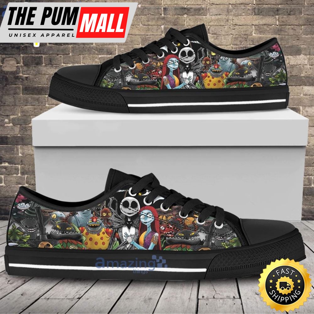 Jack and Sally Nightmare Before Christmas Low Top Shoes