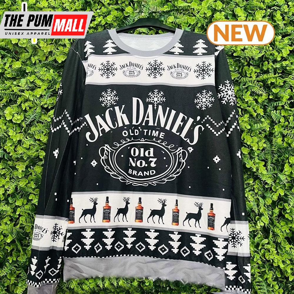 Jack Daniels Whiskey Ugly Christmas Sweater Shirt, Sweatshirt