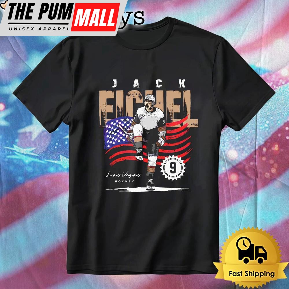 Jack Eichel Vegas Hockey American Flag Patriotic 4th Of July T-Shirt