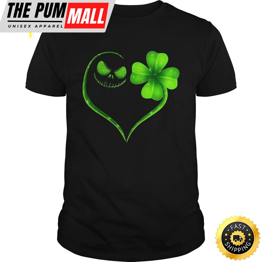 Jack Skellington And Irish Four Leaf Clover T-shirt