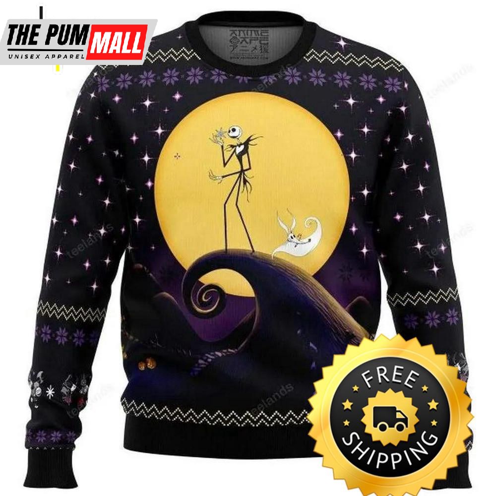 Jack Skellington Christmas Ugly Sweater, Jack Skellington Ugly Sweater