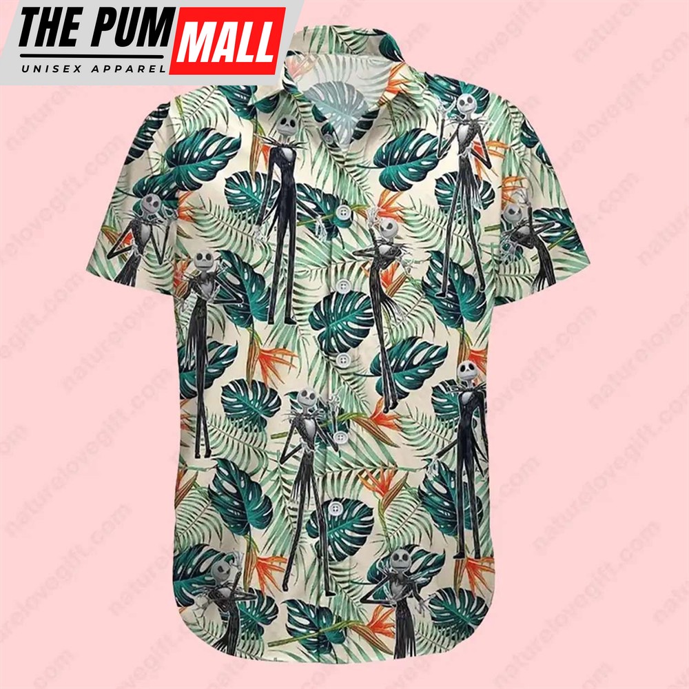 Jack Skellington Tropical Hawaiian Shirt Nightmare Before Christmas Movie Shirt