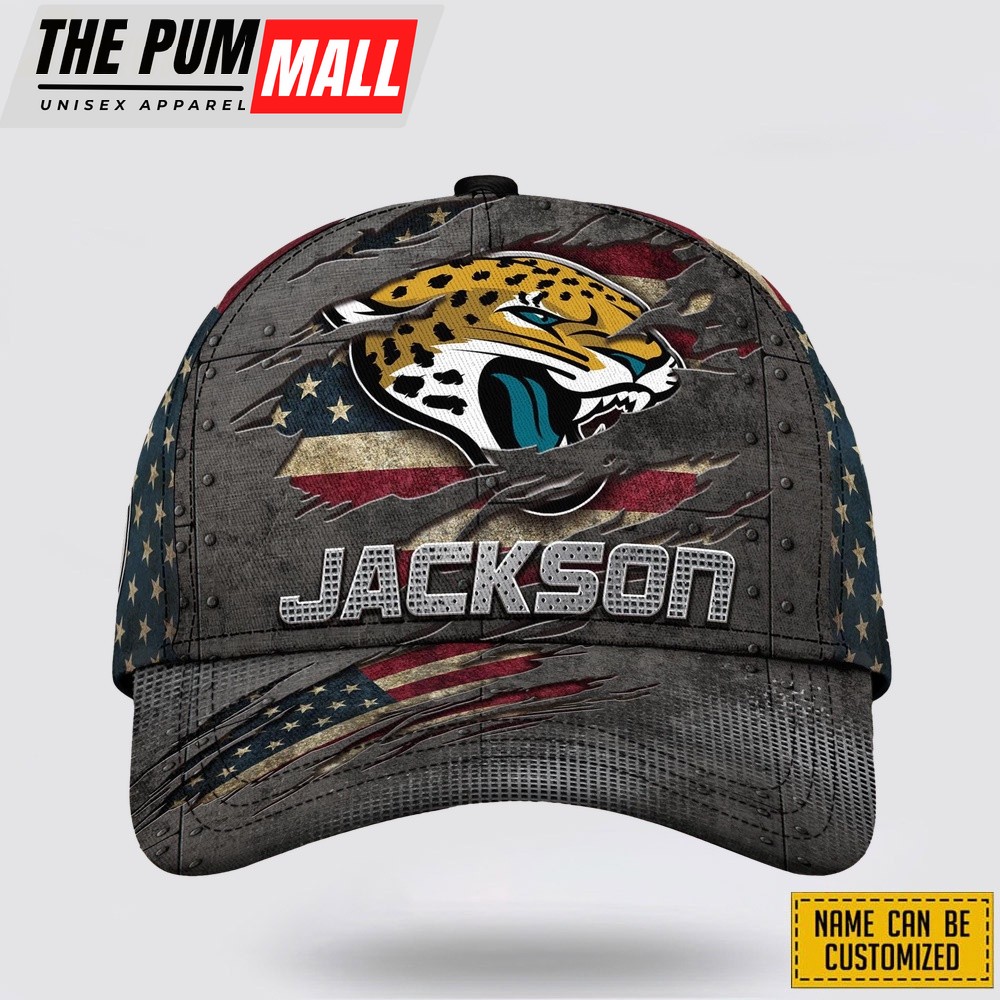 Jacksonville Jaguars All Over Printed Nfl Baseball Caps Custom Name Caps Limited Edition Gift