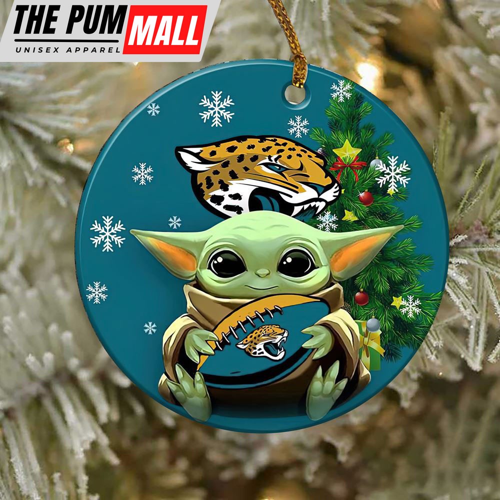 Jacksonville Jaguars Baby Yoda NFL Football Ornaments Limited Edition