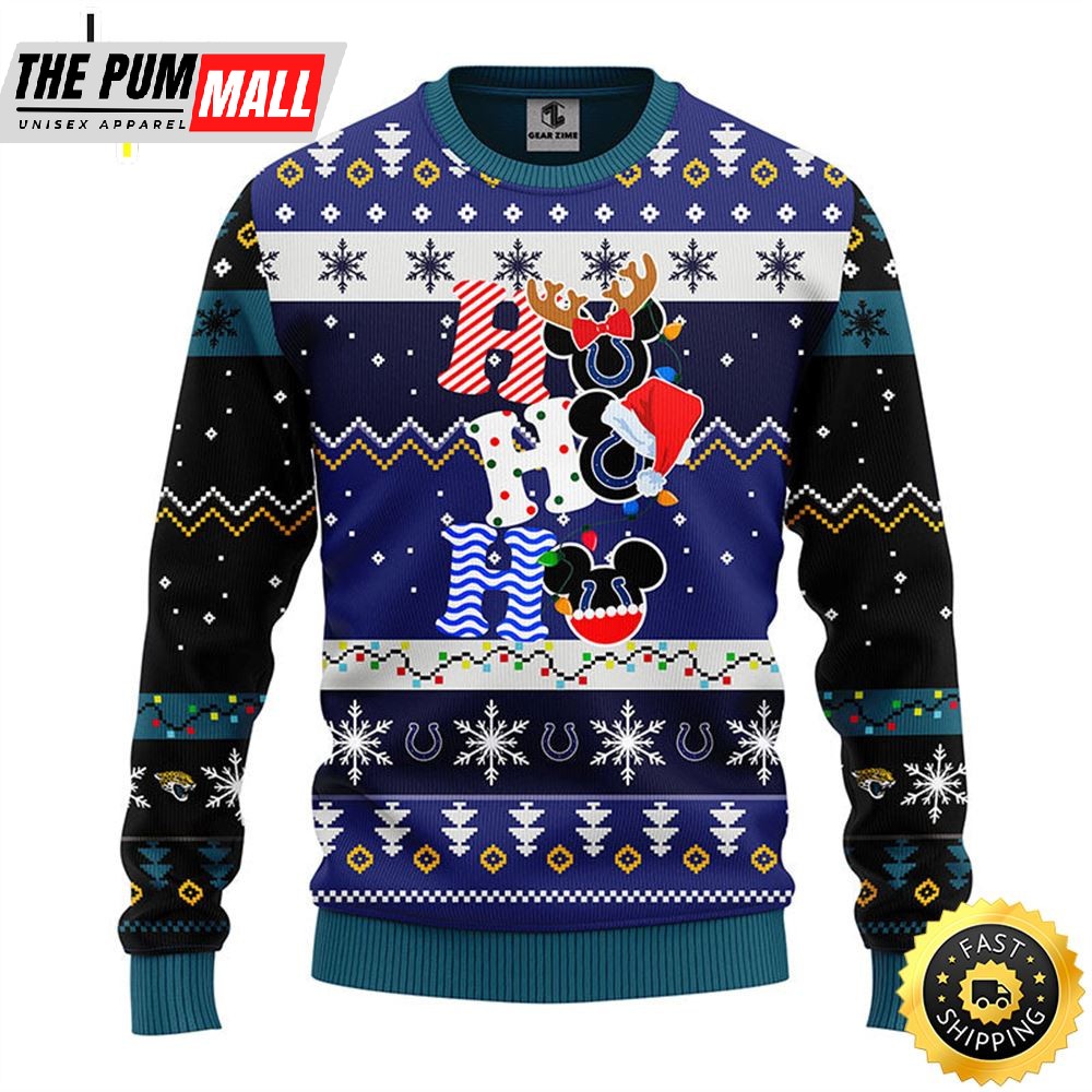 Jacksonville Jaguars HoHoHo Mickey Christmas Ugly Sweater