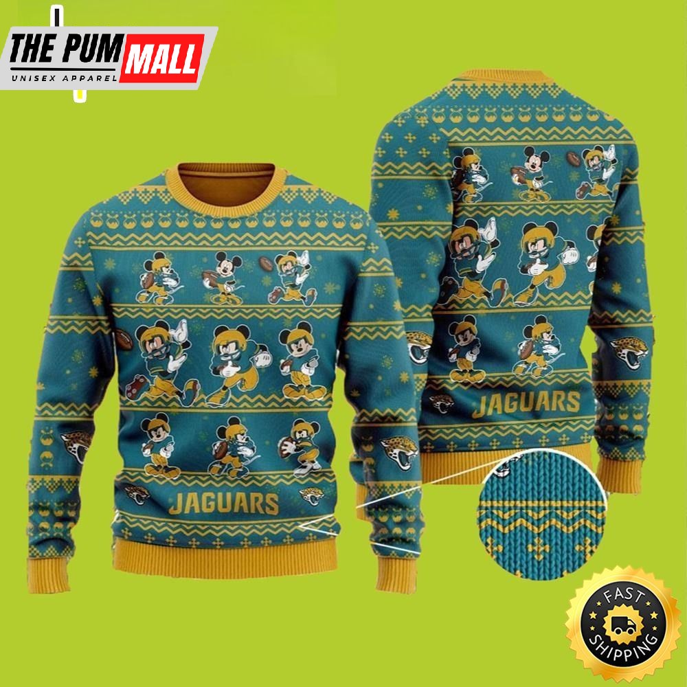 Jacksonville Jaguars Mickey Disney Ugly Christmas Sweater