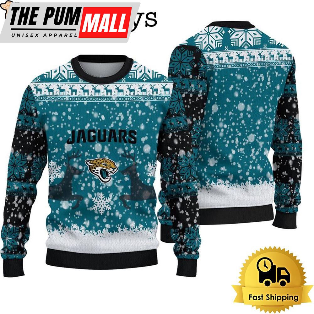 Jacksonville Jaguars Reindeer Football Ugly Christmas Sweater