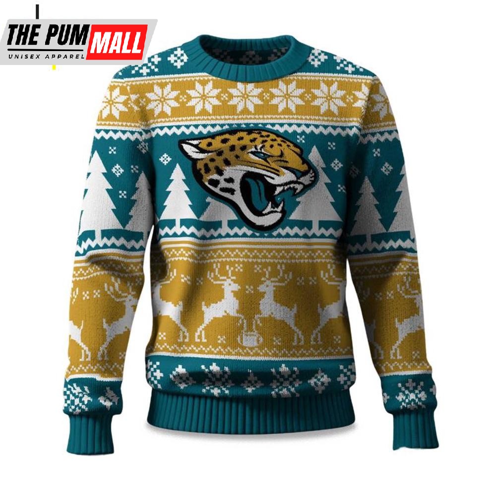 Jacksonville Jaguars Reindeer Football Ugly Christmas Sweater