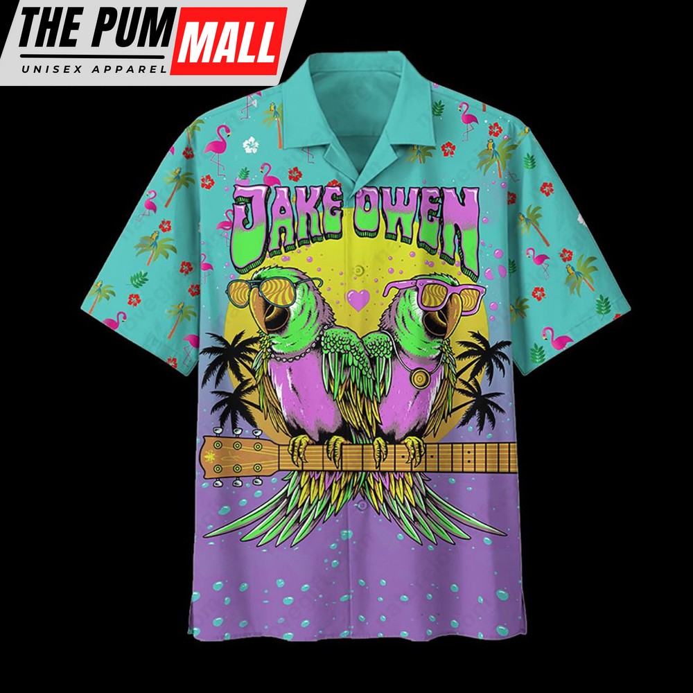Jake Owen Florida Palm Trees Palm Readers Flamingo Hawaiian Shirt