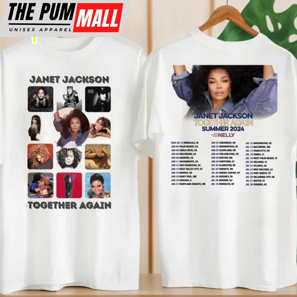 Janet Jackson Together Again 2024 Tour Janet Jackson Summer 2024 Tour Shirt