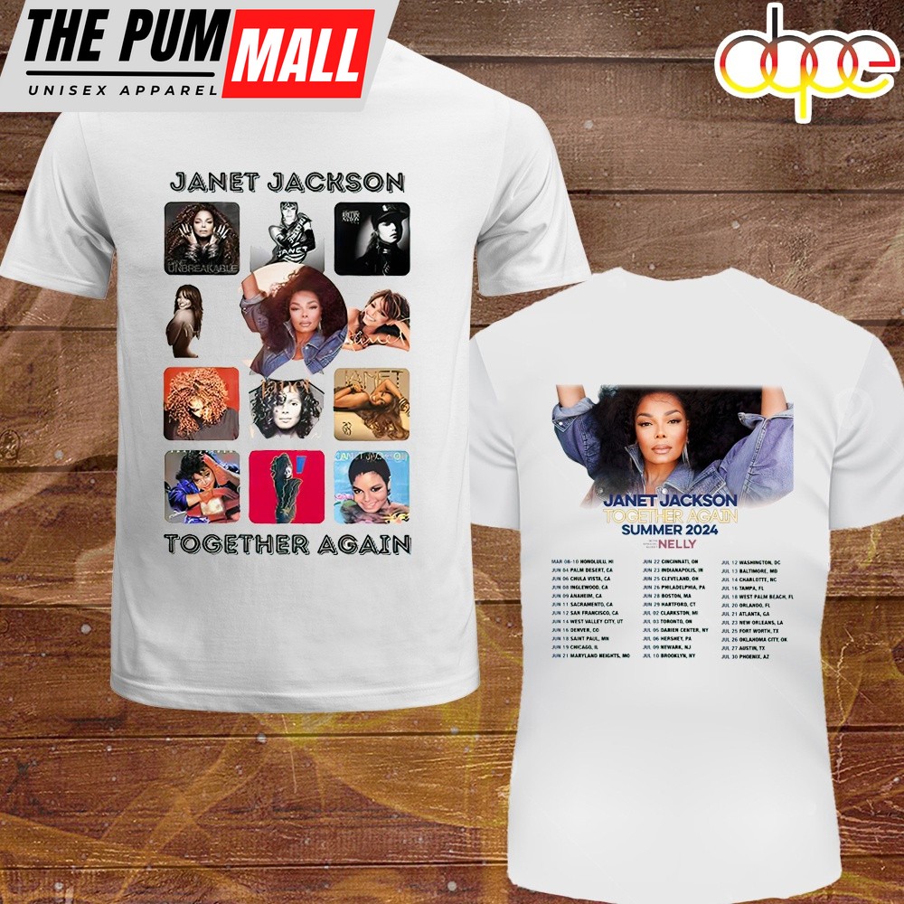 Janet Jackson Together Again 2024 Tour Unisex T-Shirt