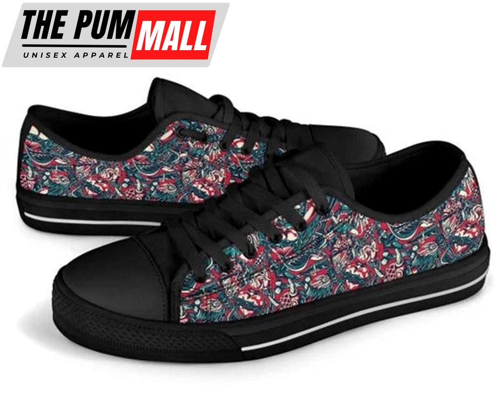 japanese-warrior-red-canvas-low-top-shoes-low-top-shoes-mens-women-w25zf075 Japanese Warrior Red Canvas Low Top Shoes – Low Top Shoes Mens, Women