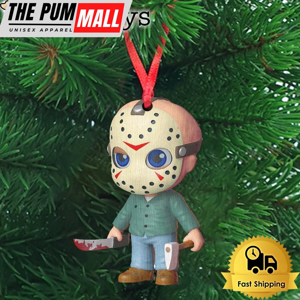 Jason Voorhees With Knife And Axe Wooden Ornament Limited Edition