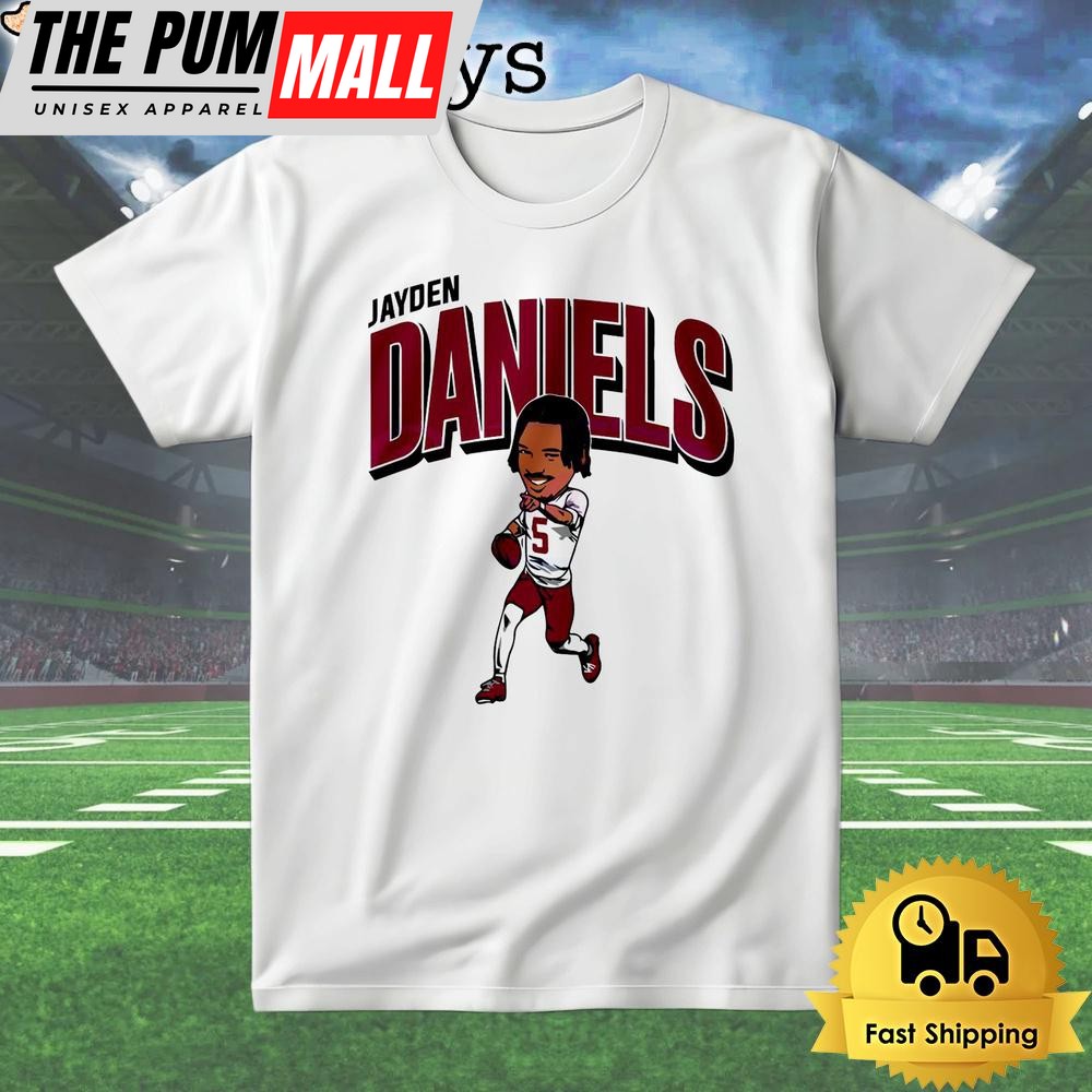 Jayden Daniels Caricature Washington Football T Shirt