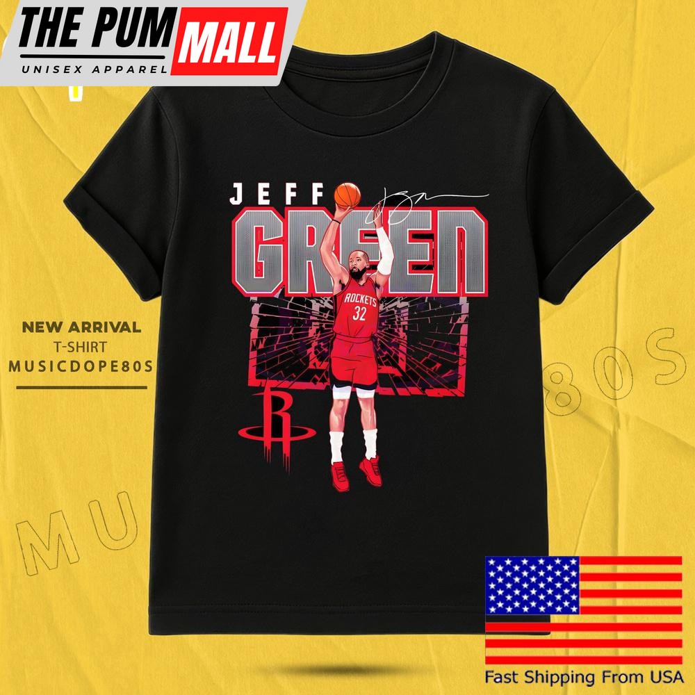 Jeff Green Houston Rockets Shattered Signature T Shirt