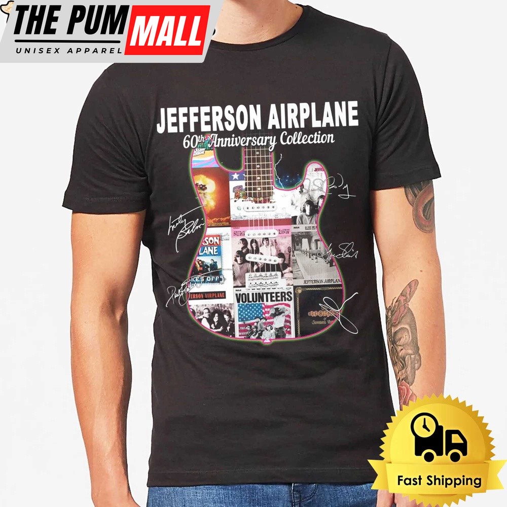 Jefferson Airplane 60th Anniversary Collection Signatures Unisex T-Shirt