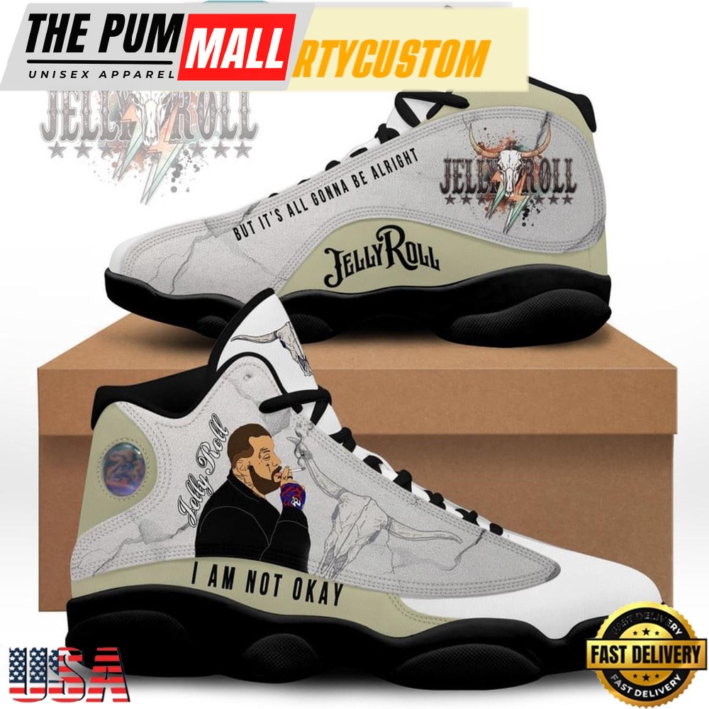 Jelly Roll I Am Not Okay But It’s All Gonna Be Alright Air Force 13 Shoes Running Sneakers For Womens