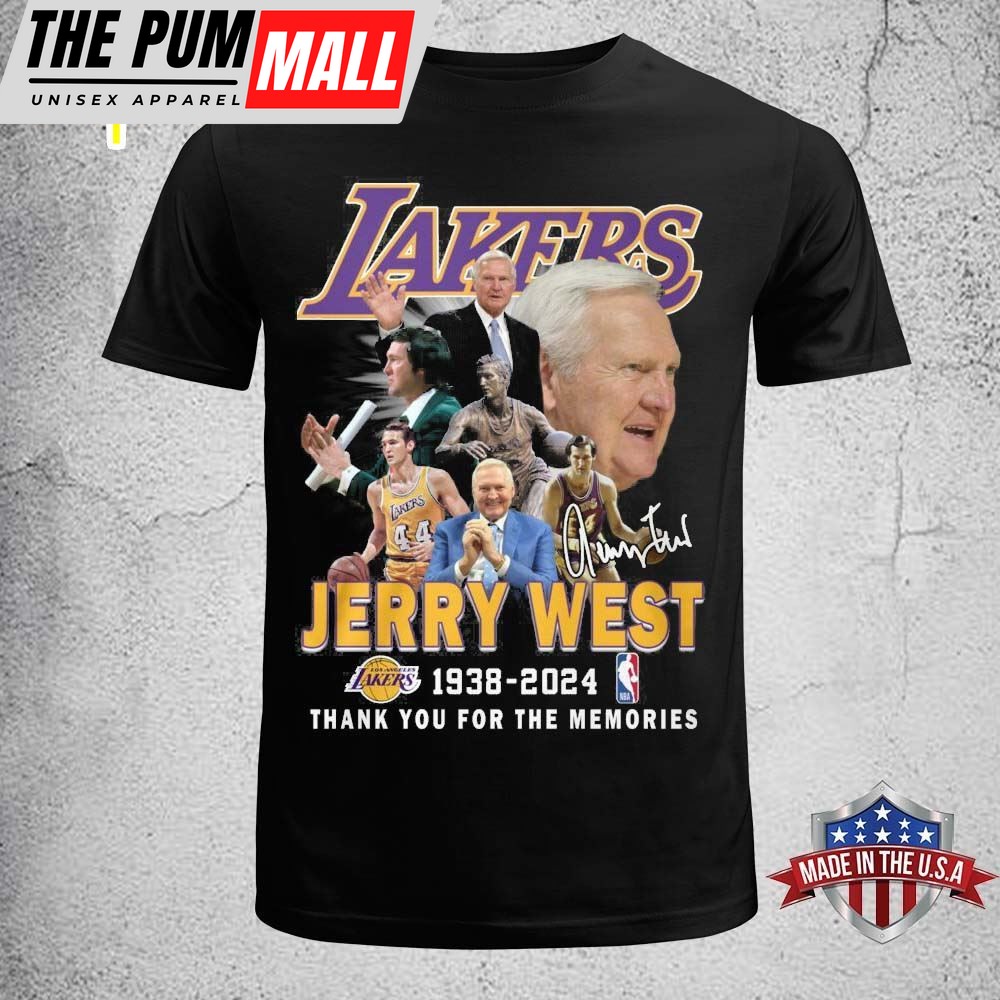 Jerry West 1938 – 2025 Thank You For The Memories Lakers Shirt