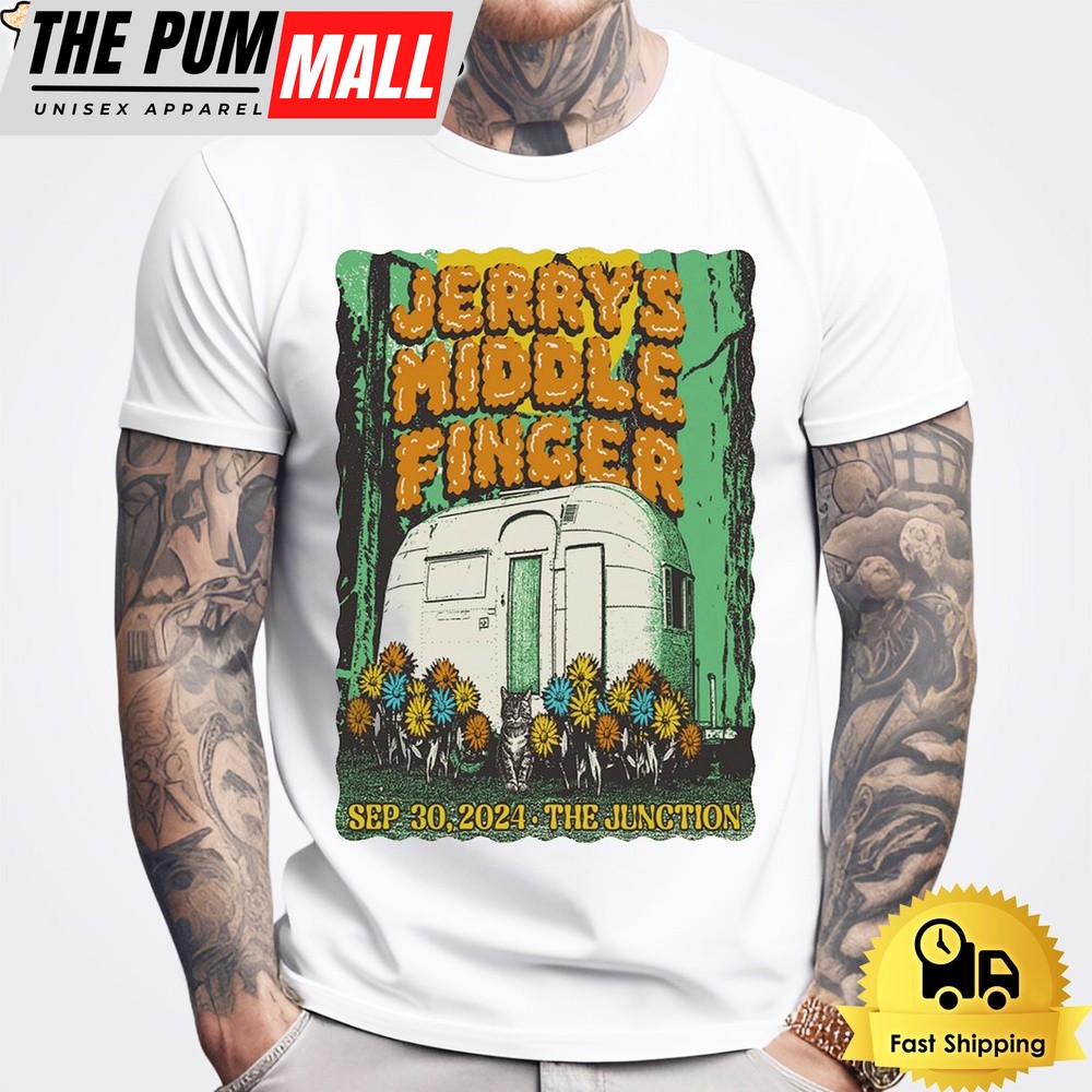 Jerry’s Middle Finger Sep 30 2024 At The Junction In Mill Valley CA Unsiex T-Shirt