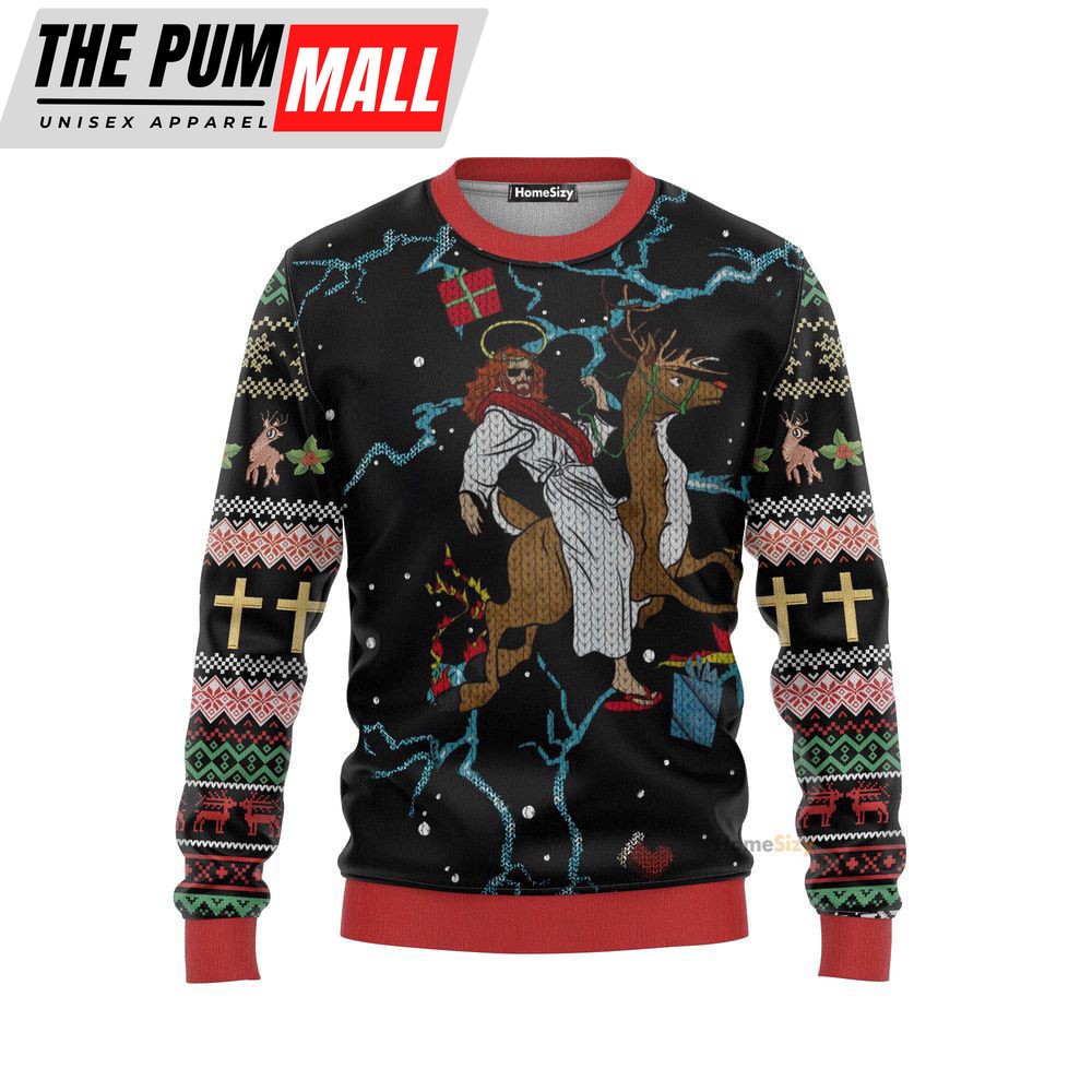 jesus-and-horses-christmas-ugly-sweater-ugly-christmas-sweater-for-men-and-wome-lx544ypj Jesus And Horses Christmas Ugly Sweater, Ugly Christmas Sweater For Men And Women