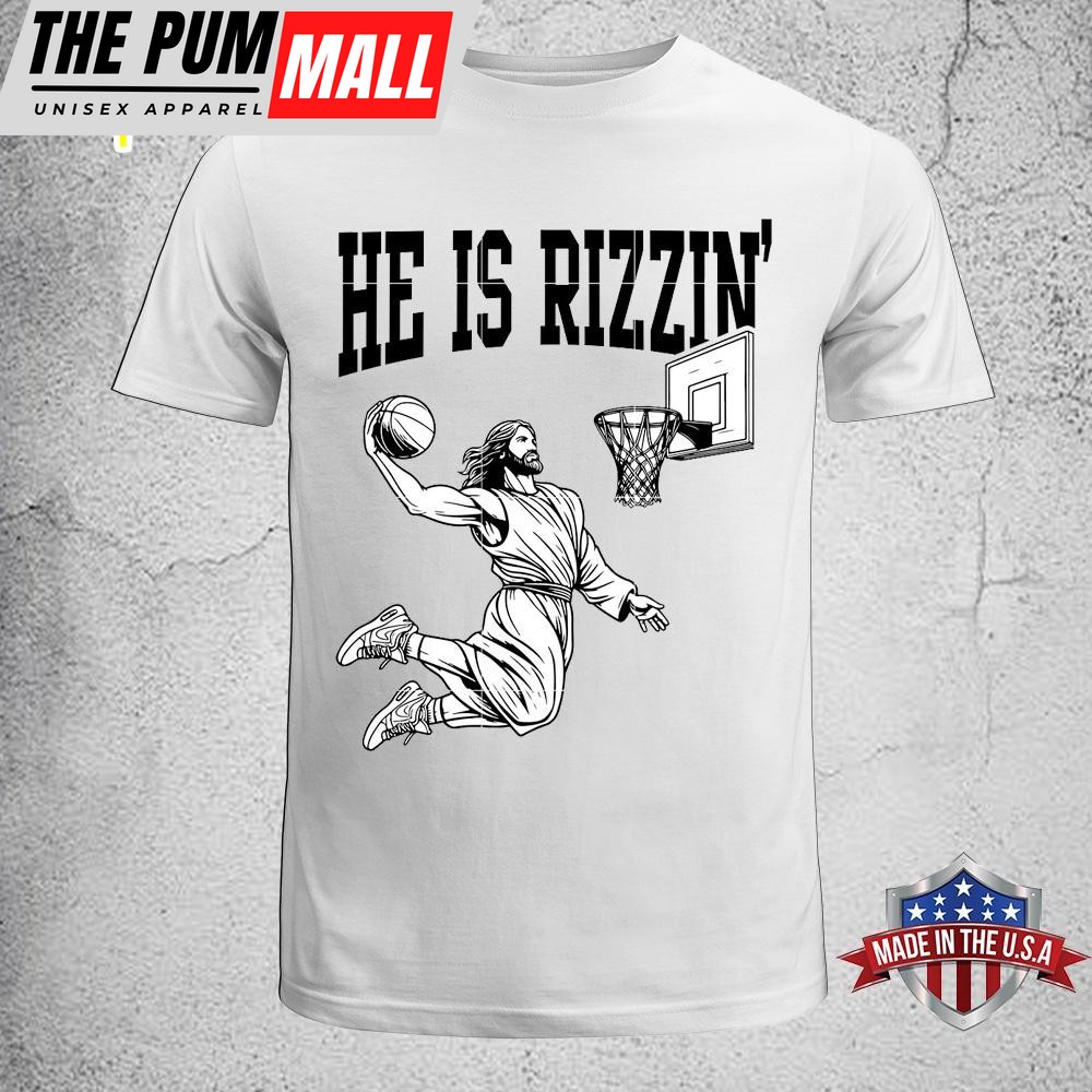 Jesus Basketball RetoY2K Christian Faith Easter Day Unisex T-Shirt