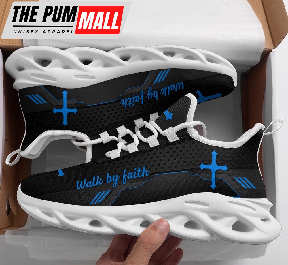 Jesus Black Walk By Faith Running Sneakers 2 Max Soul Shoes For Men And Women