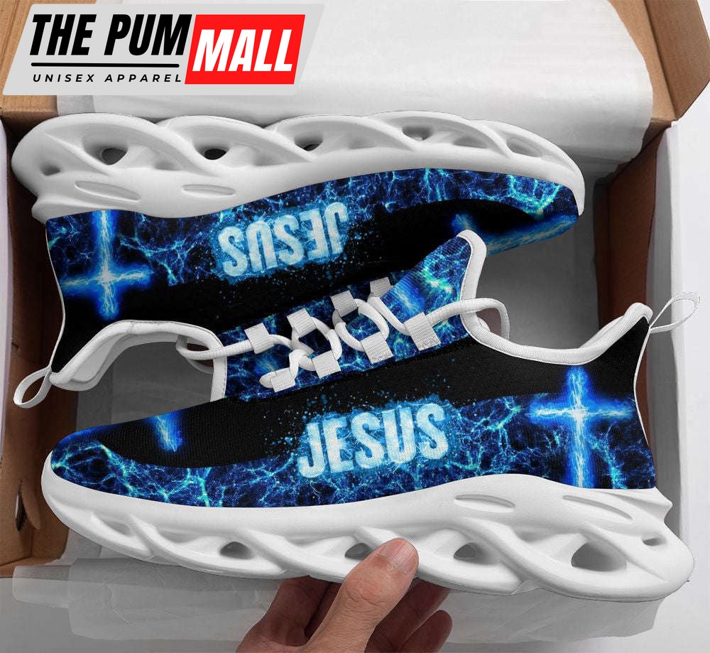 Jesus Blue Running Sneakers Max Soul Shoes For Men And Women